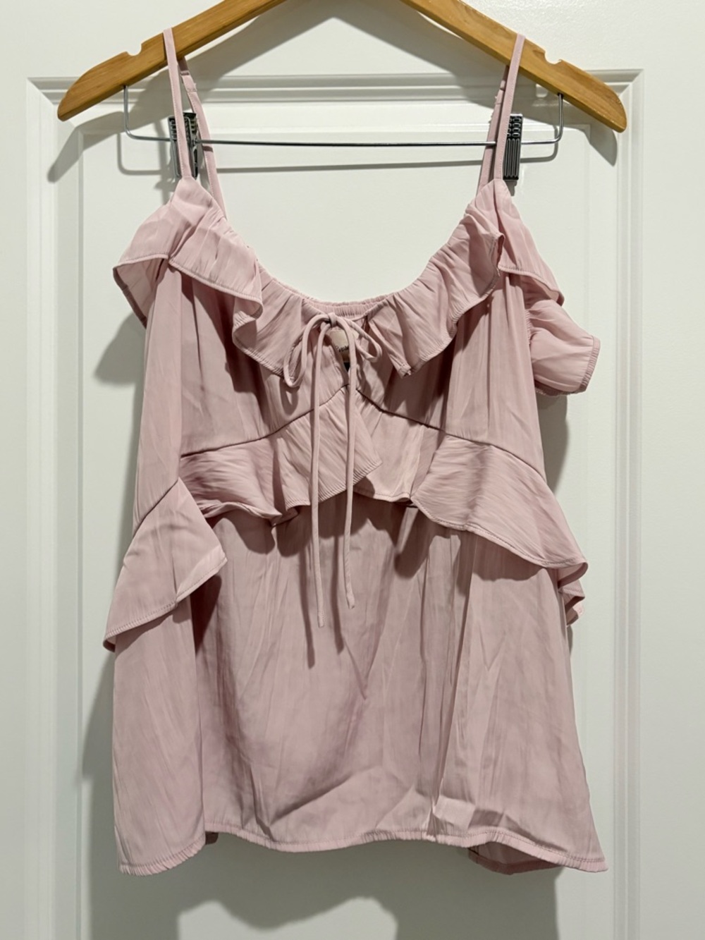 Blush Pink Ruffle Tank Top